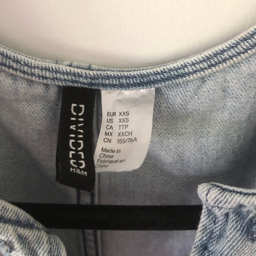 H&M Divided Light Denim Midi Dress | size xxs - Picture 4 of 8